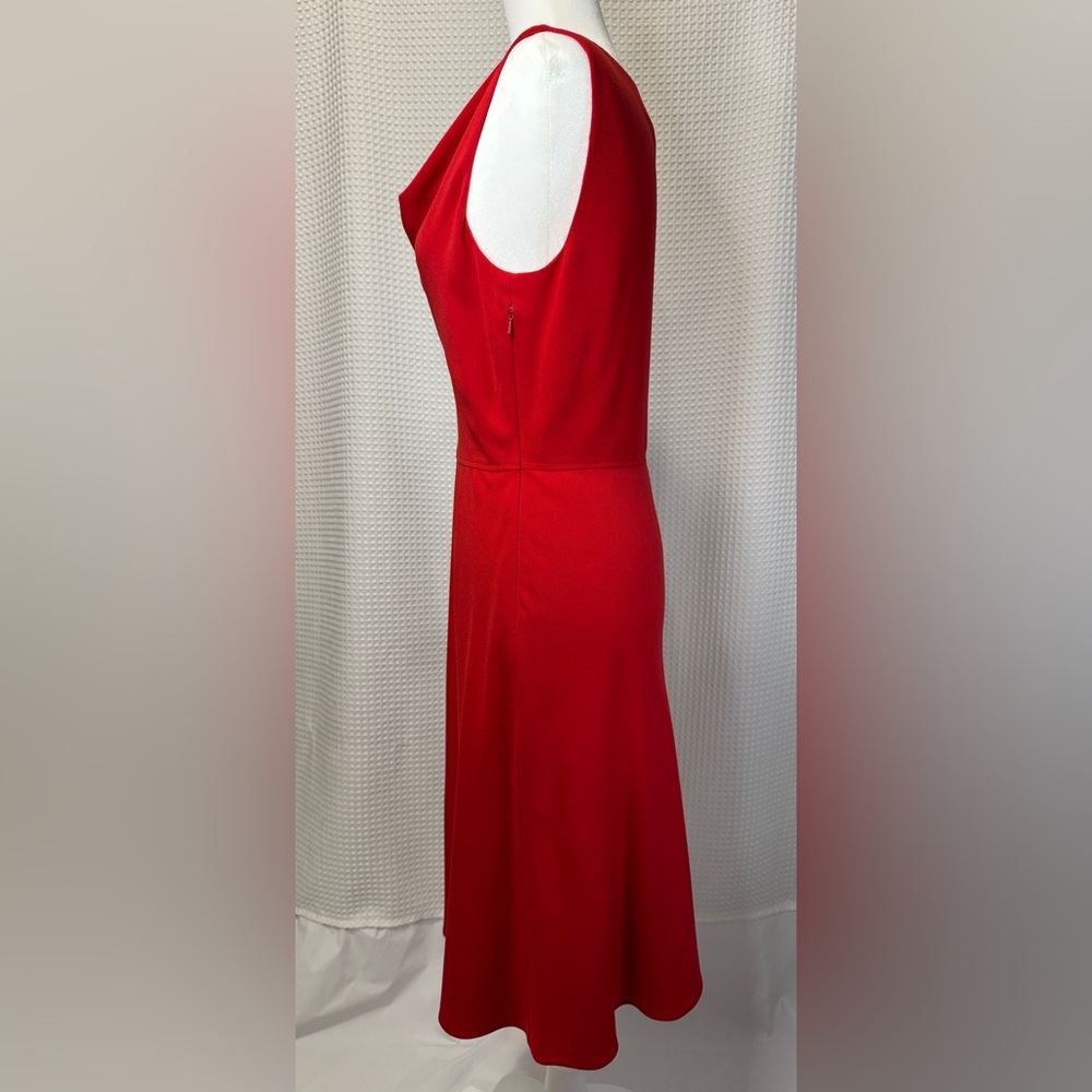 Pre-Owned DKNY Red Sleeveless A-Line Dress Size 8 - Picture 4 of 10
